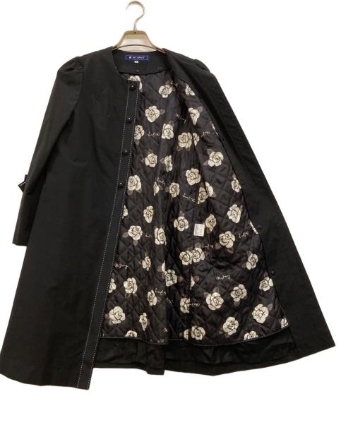 M'S GRACY（エムズグレイシー）M'S GRACY (エムズグレイシー) 袖リボンライナー付ノーカラーリボンコート ブラック サイズ:38の古着・服飾アイテム