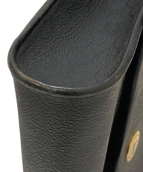 Christian Dior（クリスチャン ディオール）Christian Dior (クリスチャン ディオール) ハニカム レザーショルダーバッグ ブラックの古着・服飾アイテム