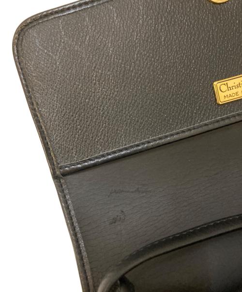 Christian Dior（クリスチャン ディオール）Christian Dior (クリスチャン ディオール) ハニカム レザーショルダーバッグ ブラックの古着・服飾アイテム