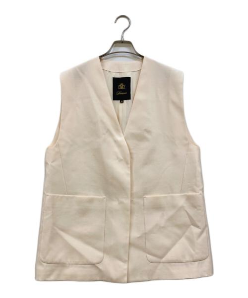 DRAWER（ドゥロワー）DRAWER (ドゥロワー) ウールシルクジレ ピンク サイズ:38の古着・服飾アイテム