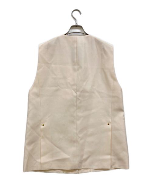 DRAWER（ドゥロワー）DRAWER (ドゥロワー) ウールシルクジレ ピンク サイズ:38の古着・服飾アイテム