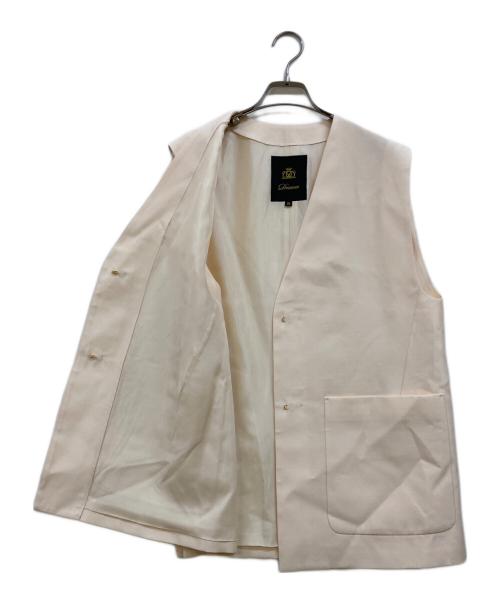 DRAWER（ドゥロワー）DRAWER (ドゥロワー) ウールシルクジレ ピンク サイズ:38の古着・服飾アイテム