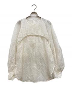 中古・古着通販】YORI (ヨリ) たっぷりフリルブラウス ホワイト サイズ