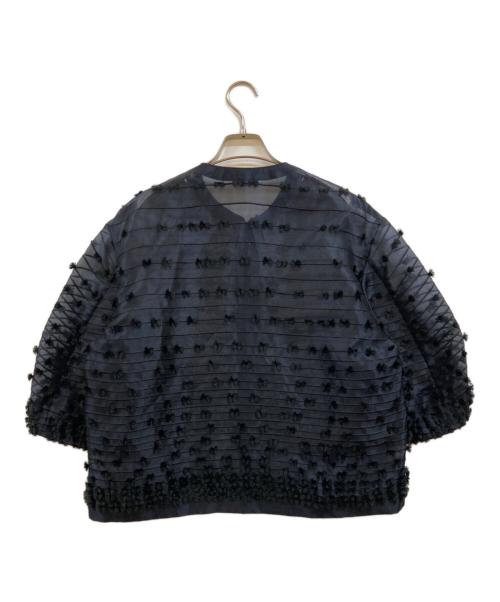 DRAWER（ドゥロワー）DRAWER (ドゥロワー) シルクシアージャケット ネイビー サイズ:38の古着・服飾アイテム