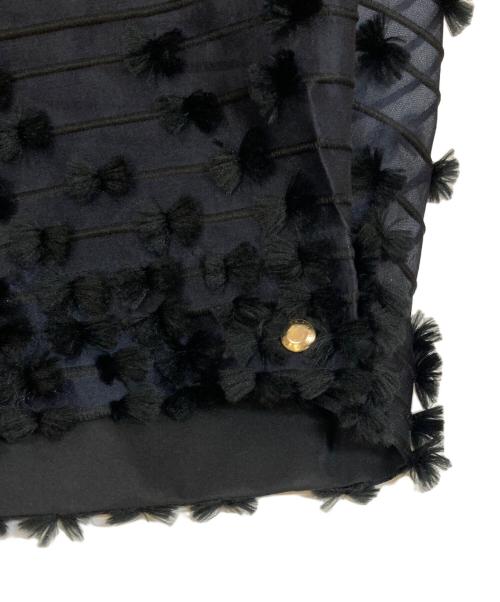 DRAWER（ドゥロワー）DRAWER (ドゥロワー) シルクシアージャケット ネイビー サイズ:38の古着・服飾アイテム