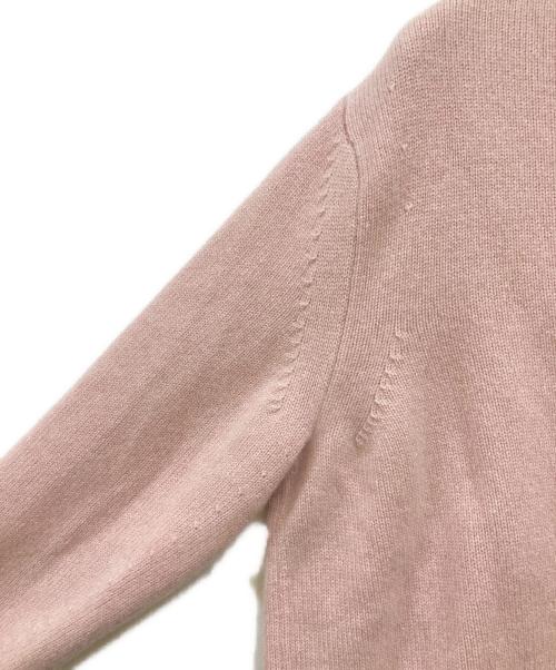 DRAWER（ドゥロワー）DRAWER (ドゥロワー) 7Gカシミヤクルーネックニット ピンク サイズ:1の古着・服飾アイテム