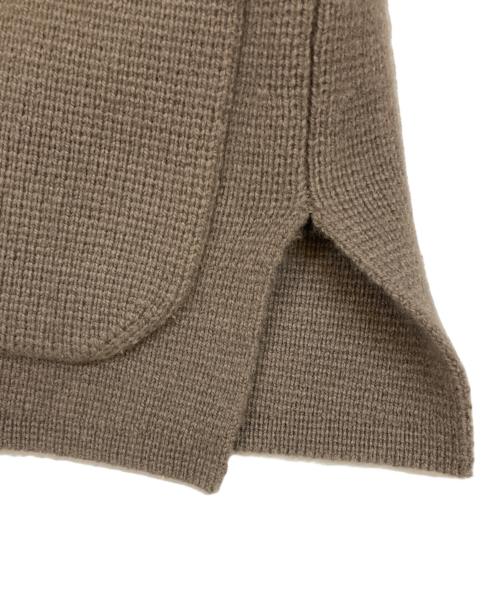 DRAWER（ドゥロワー）DRAWER (ドゥロワー) 9Gウールカシミヤ ミラノ編み Vネックベスト ブラウン サイズ:Fの古着・服飾アイテム