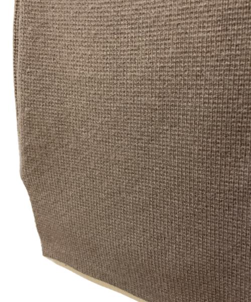 DRAWER（ドゥロワー）DRAWER (ドゥロワー) 9Gウールカシミヤ ミラノ編み Vネックベスト ブラウン サイズ:Fの古着・服飾アイテム