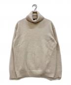 DRAWERドゥロワー）の古着「7Gカシミヤタートルニット」｜ベージュ