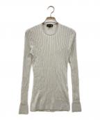 DRAWERドゥロワー）の古着「18Gカシミヤシルククルーネックニット」｜グレー