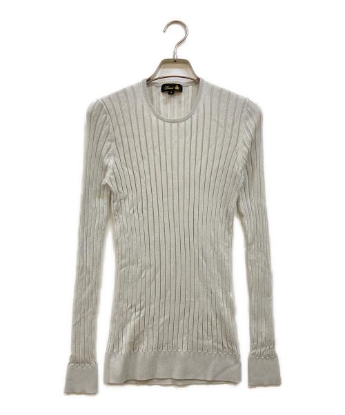 DRAWER（ドゥロワー）Drawer (ドゥロワー) 18Gカシミヤシルククルーネックニット グレー サイズ:2の古着・服飾アイテム