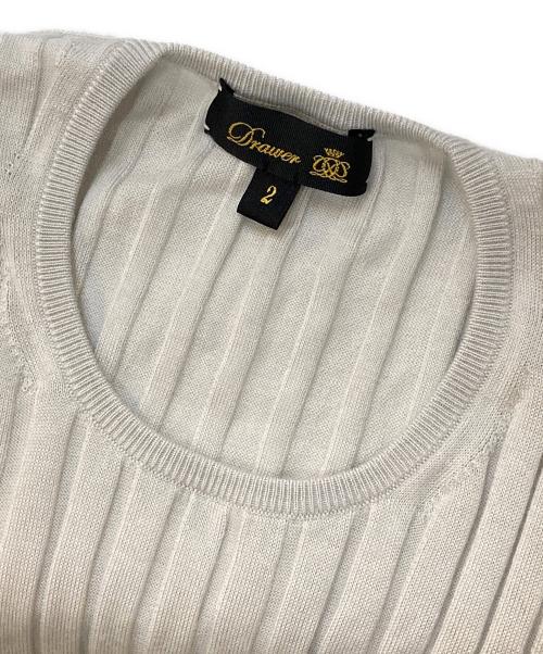 DRAWER（ドゥロワー）Drawer (ドゥロワー) 18Gカシミヤシルククルーネックニット グレー サイズ:2の古着・服飾アイテム