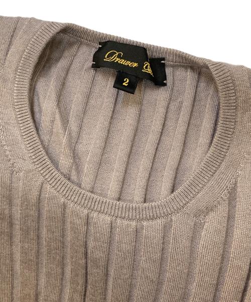 DRAWER（ドゥロワー）DRAWER (ドゥロワー) 18Gカシミヤシルククルーネックニット グレー サイズ:2の古着・服飾アイテム