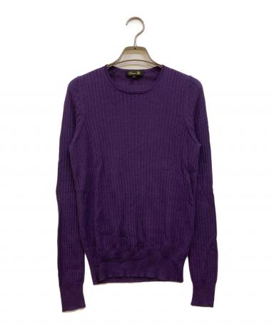 中古・古着通販】DRAWER (ドゥロワー) 18G カシミヤシルクリブクルー