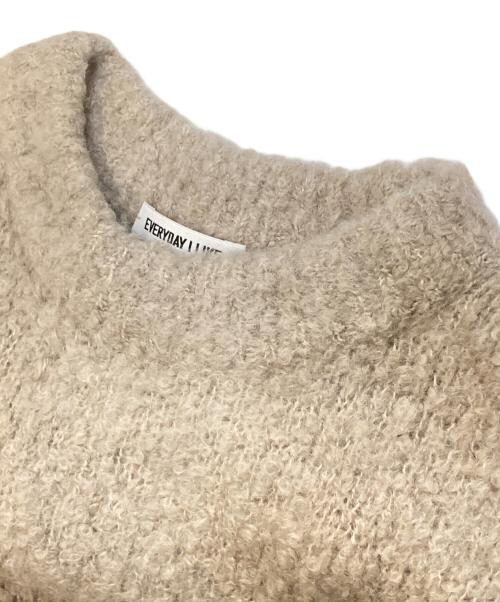 EVERYDAY I LIKE.（エヴリデイ アイ ライク）EVERYDAY I LIKE. (エヴリデイ アイ ライク) Teddy Knit ベージュ サイズ:Fの古着・服飾アイテム