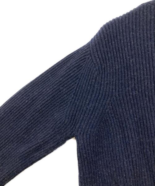 DRAWER（ドゥロワー）DRAWER (ドゥロワー) 9Gウールカシミヤアゼ編みニット ネイビー サイズ:2の古着・服飾アイテム
