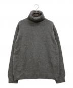 DRAWERドゥロワー）の古着「カシミヤタートルニット」｜グレー