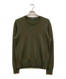 Zanone（ザノーネ）の古着「12G ハイゲージ ミラノリブ クルーネック セーター」｜グリーン