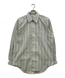 MIYAKE DESIGN STUDIO（ミヤケ デザイン スタジオ）の古着「ストライプシャツ」｜グリーン
