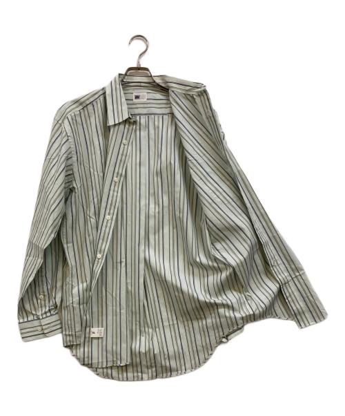 MIYAKE DESIGN STUDIO（ミヤケ デザイン スタジオ）MIYAKE DESIGN STUDIO (ミヤケ デザイン スタジオ) ストライプシャツ グリーン サイズ:Lの古着・服飾アイテム