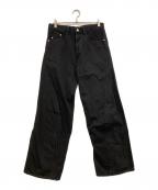 NVRFRGTネヴァーフォーゲット）の古着「3D TWISTED WIDE LEG JEANS 3Dツイステッドワイドレッグジーンズ」｜ブラック