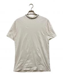 Acne studios（アクネ ストゥディオズ）の古着「GOJINA DYED ロゴトリムTシャツ」｜ホワイト