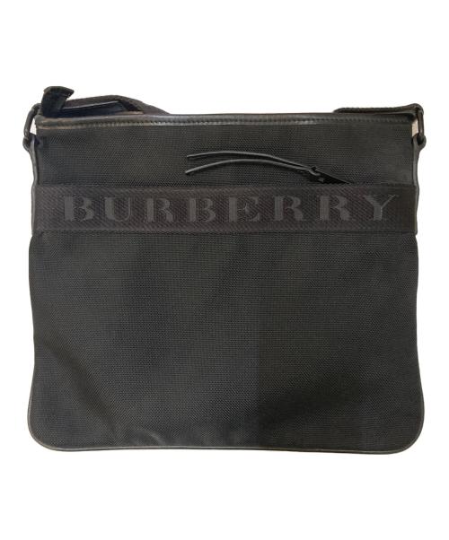 BURBERRY（バーバリー）BURBERRY (バーバリー) レザー切替ショルダーバッグ ブラックの古着・服飾アイテム