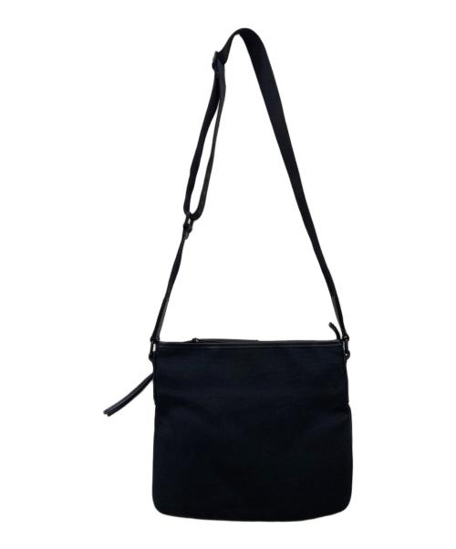 BURBERRY（バーバリー）BURBERRY (バーバリー) レザー切替ショルダーバッグ ブラックの古着・服飾アイテム