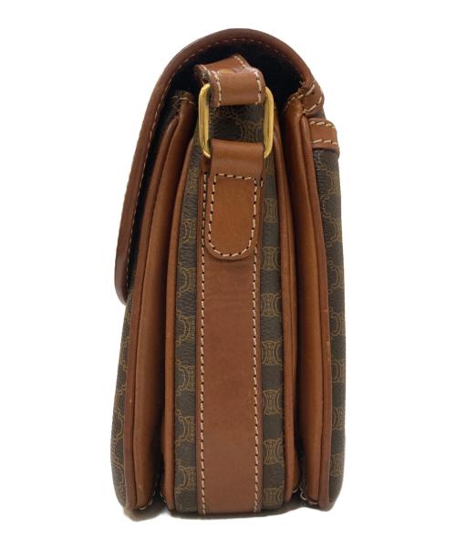CELINE（セリーヌ）CELINE (セリーヌ) マカダムショルダーバッグ ブラウンの古着・服飾アイテム
