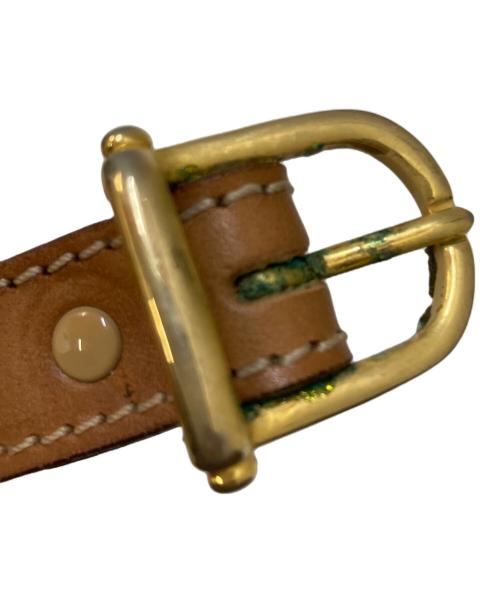 CELINE（セリーヌ）CELINE (セリーヌ) マカダムショルダーバッグ ブラウンの古着・服飾アイテム