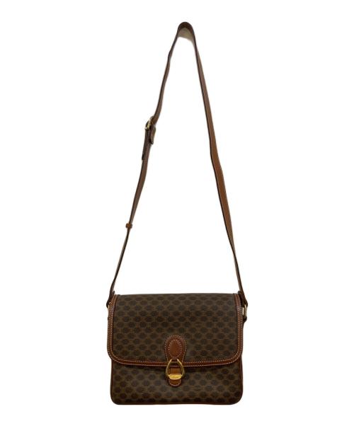 CELINE（セリーヌ）CELINE (セリーヌ) マカダムショルダーバッグ ブラウンの古着・服飾アイテム