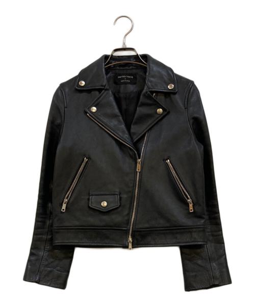 UNITED TOKYO（ユナイテッドトーキョー）UNITED TOKYO (ユナイテッドトーキョー) カウレザージャケット ブラック サイズ:1の古着・服飾アイテム