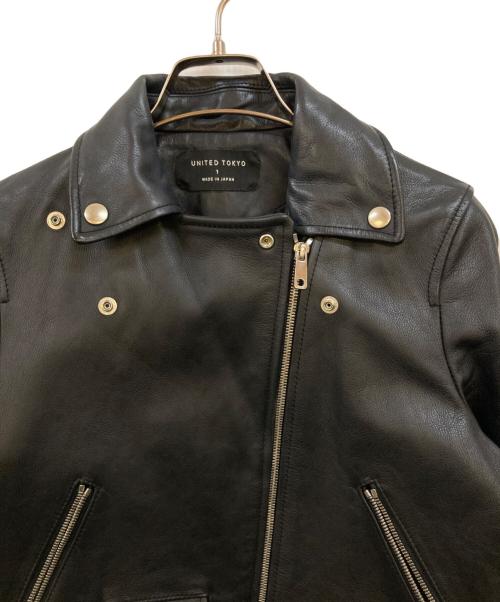 UNITED TOKYO（ユナイテッドトーキョー）UNITED TOKYO (ユナイテッドトーキョー) カウレザージャケット ブラック サイズ:1の古着・服飾アイテム