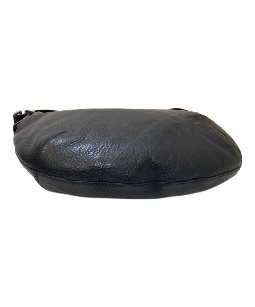 HIROFU（ヒロフ）HIROFU (ヒロフ) ソーロ Hロゴ シボレザーショルダーバッグ ネイビーの古着・服飾アイテム