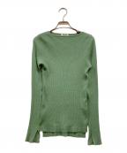 AURALEE×Ron Hermanオーラリー×ロンハーマン）の古着「ボートネック リブニットセーター」｜グリーン