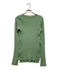 AURALEE×Ron Herman（オーラリー×ロンハーマン）の古着「ボートネック リブニットセーター」｜グリーン