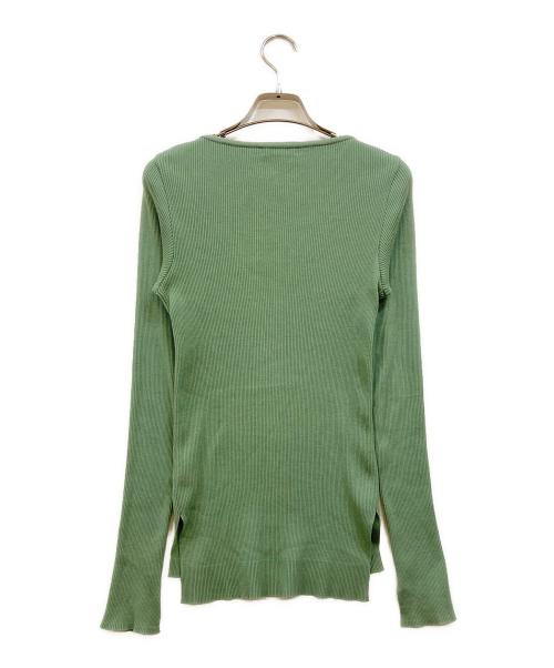 AURALEE（オーラリー）AURALEE (オーラリー) Ron Herman (ロンハーマン) ボートネック リブニットセーター グリーン サイズ:1の古着・服飾アイテム