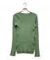 AURALEE（オーラリー）の古着「ボートネック リブニットセーター」｜グリーン