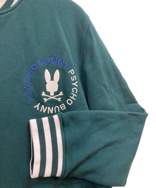 Psycho Bunny（サイコ バニー）Psycho Bunny (サイコ バニー) サークルロゴ バーシティジャケット グリーン サイズ:下記参照の古着・服飾アイテム