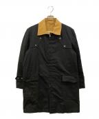 Sealupシーラップ）の古着「バイカラーステンカラーコート」｜ブラック