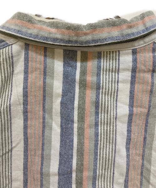 CELINE（セリーヌ）CELINE (セリーヌ) 馬車刺繍ロゴ ストライプパジャマセットアップ ブルー サイズ:Lの古着・服飾アイテム