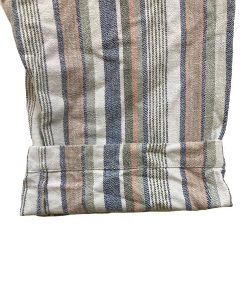 CELINE（セリーヌ）CELINE (セリーヌ) 馬車刺繍ロゴ ストライプパジャマセットアップ ブルー サイズ:Lの古着・服飾アイテム