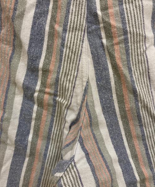 CELINE（セリーヌ）CELINE (セリーヌ) 馬車刺繍ロゴ ストライプパジャマセットアップ ブルー サイズ:Lの古着・服飾アイテム