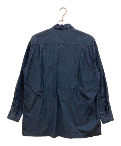 IM ISSEY MIYAKE（アイエムイッセイミヤケ）IM ISSEY MIYAKE (アイエムイッセイミヤケ) チェックワークシャツ ネイビー サイズ:Ｍの古着・服飾アイテム