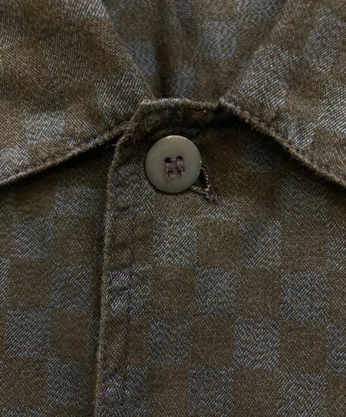 IM ISSEY MIYAKE（アイエムイッセイミヤケ）IM ISSEY MIYAKE (アイエムイッセイミヤケ) チェックワークシャツ ネイビー サイズ:Ｍの古着・服飾アイテム