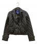 BURBERRY BLUE LABEL（バーバリーロンドンブルーレーベル）の古着「ライナーチェックキルティングジャケット」｜グレー