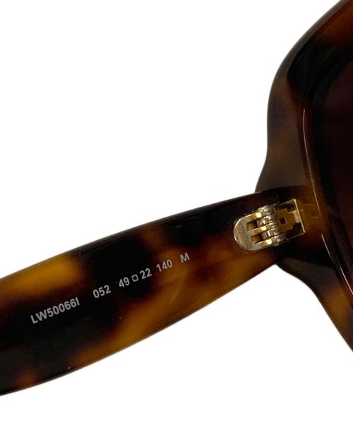 LOEWE（ロエベ）LOEWE (ロエベ) デミ柄カラーレンズサングラス ブラウン サイズ:49□22の古着・服飾アイテム