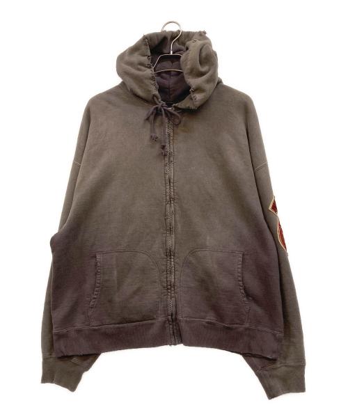 BOWWOW（バウワウ）BOWWOW (バウワウ) BASEBALL CHAMPION ZIP HOODIE AGED グレー サイズ:XXLの古着・服飾アイテム