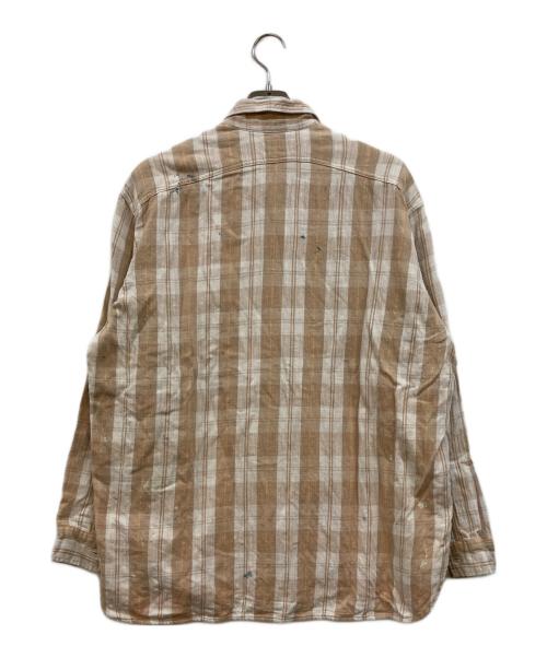 BOWWOW（バウワウ）BOWWOW (バウワウ) PAINTED PAINTER FLANNEL SHIRT ベージュ サイズ:XLの古着・服飾アイテム