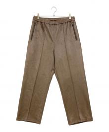 MEN'S BIGI（メンズビギ）の古着「SUEDE LIKE/HOUND’S TOOTH TRACK PANTS」｜ベージュ